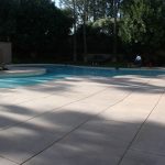 concrete pool area
